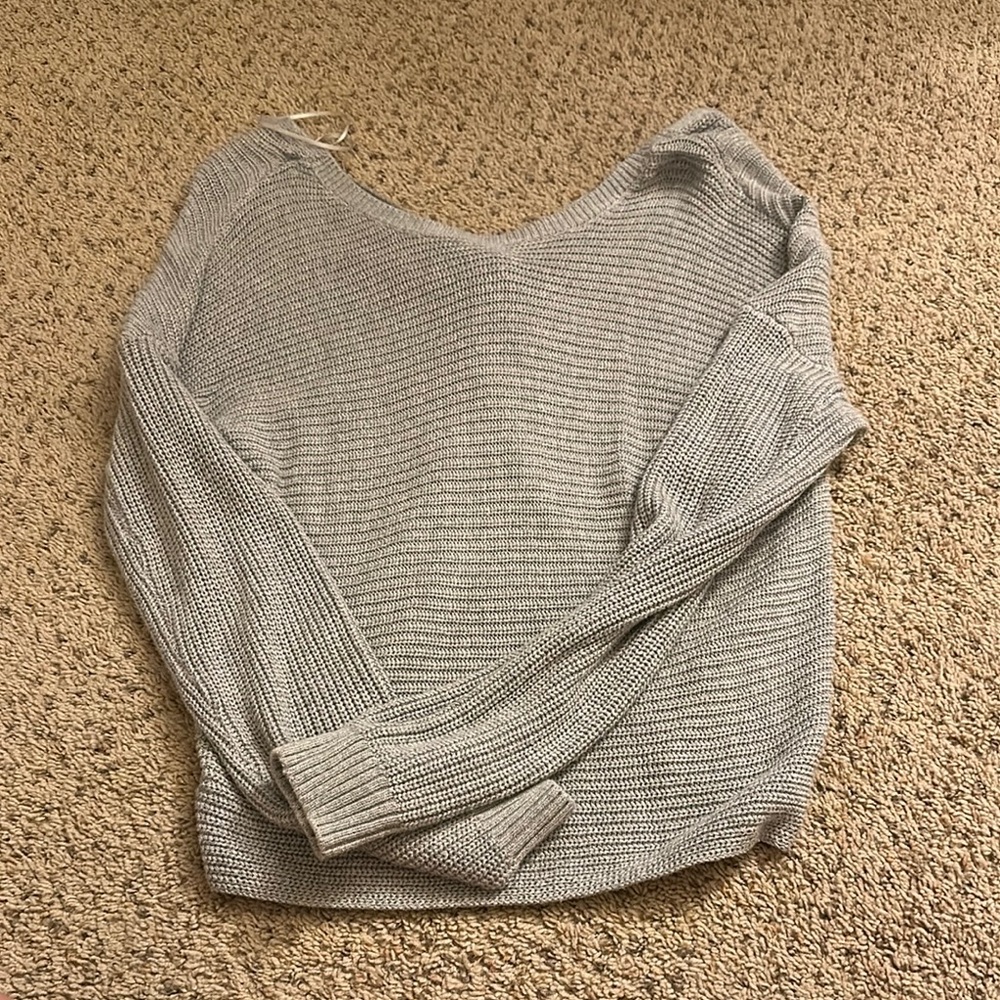 Grey Hollister Reversible Sweater